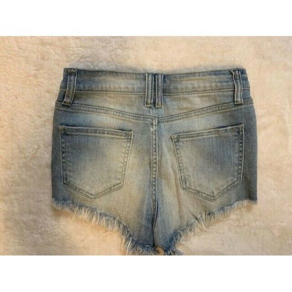 Cello Jeans Size Small Womens Med Wash Rip Torn Distressed Raw hem Cut O… - Picture 3 of 3